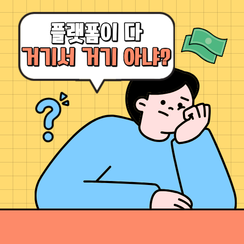 플랫폼이 다 거기서 거기 아냐?